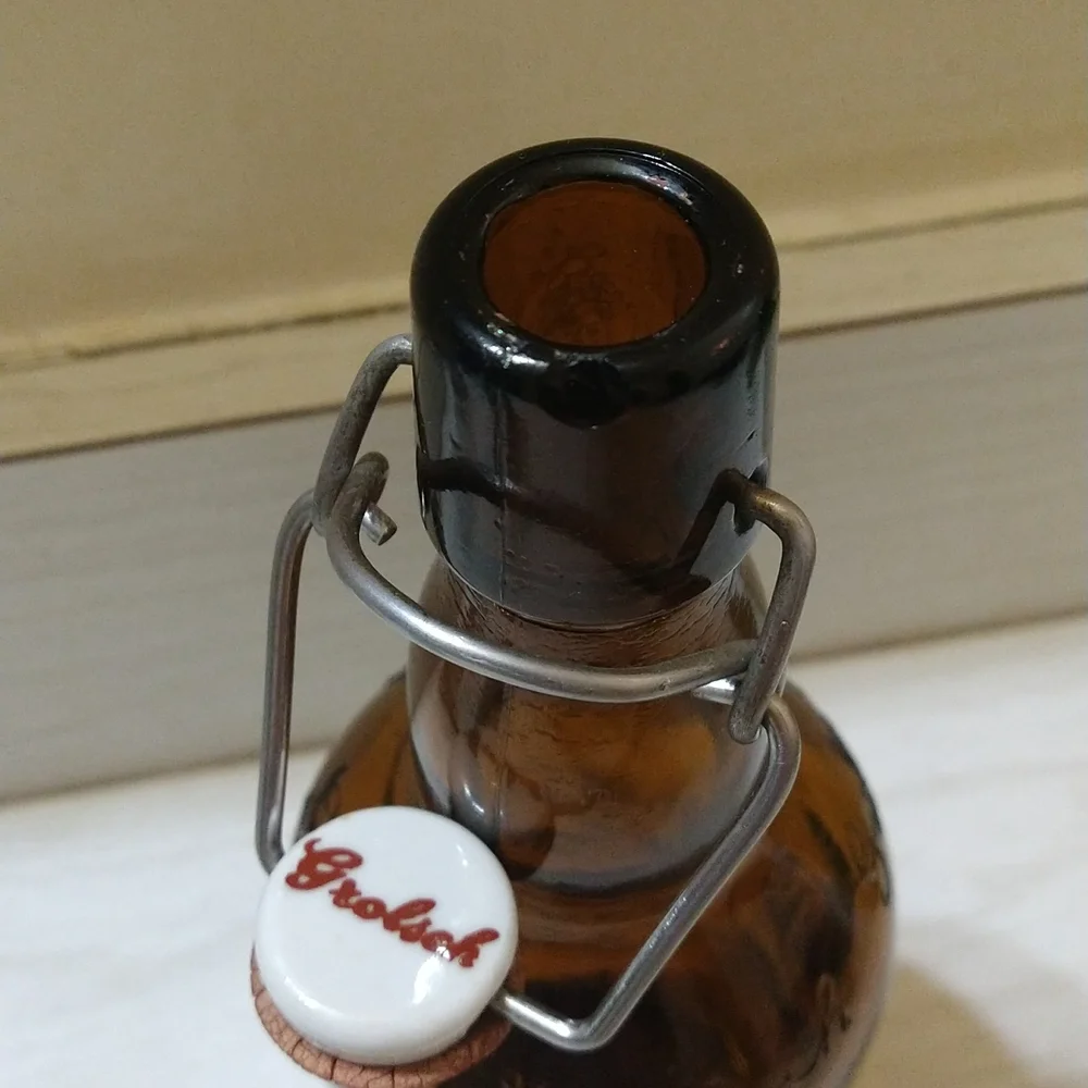 Vintage Empty Porcelain Cork Swing Top Grolsch Lager Beer Bottle